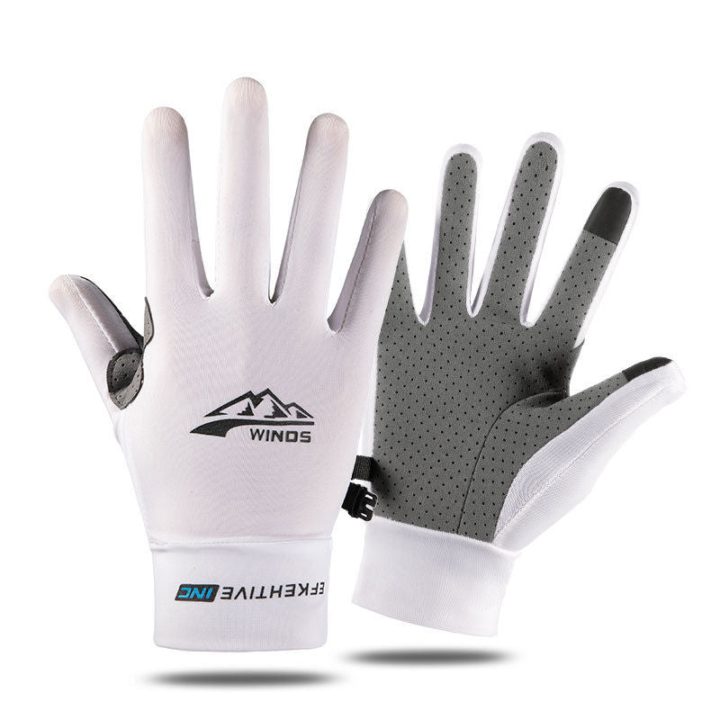 Ice Silk Gloves for Men and Women - Summer Style, Breathable, Quick-Drying, Thin, Suitable for Outdoor Cycling, Driving, Anti-Slip, Sun Protection, Fishing and Sports, Two-Finger Design