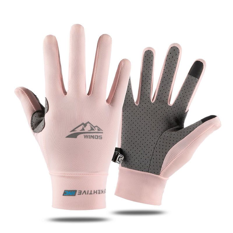 Ice Silk Gloves for Men and Women - Summer Style, Breathable, Quick-Drying, Thin, Suitable for Outdoor Cycling, Driving, Anti-Slip, Sun Protection, Fishing and Sports, Two-Finger Design