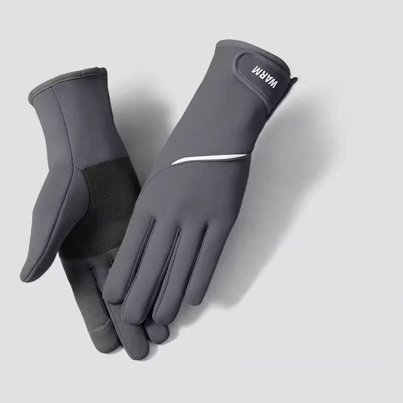 Winter warm gloves for women cycling, windproof touch screen, anti slip, shaping and slimming, thin and fluffy glove