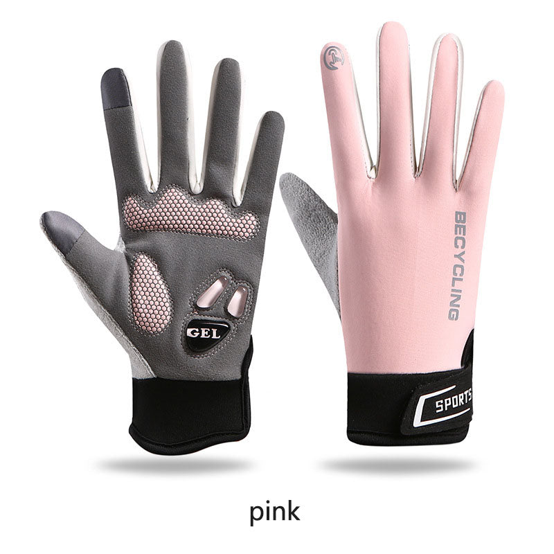 Cycling gloves, men's autumn and winter motorcycle gloves, anti slip off-road riding gloves, touch screen gloves, full finger racing gloves