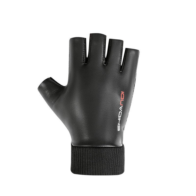 PU men's velvet warm outdoor gloves touch screen gloves windproof and waterproof gloves