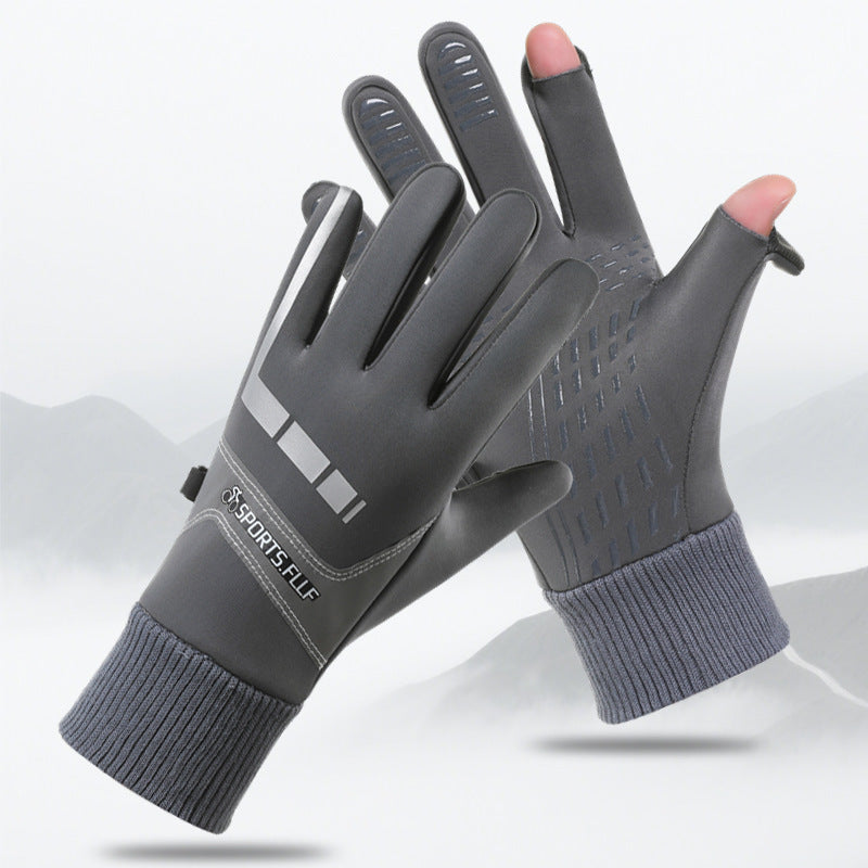 Riding gloves for bicycles, motorcycles, and long fingers, suitable for both men and women in spring, autumn, and winter, with anti slip touch screens