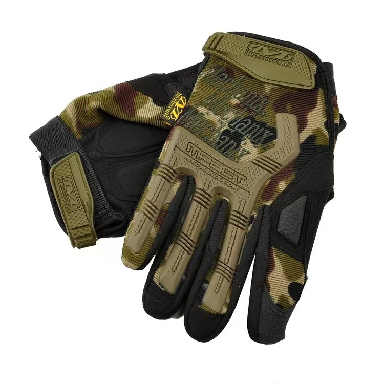 Tactical long finger gloves, outdoor cycling sports gloves, fitness gloves suitable for touch screen use, military fans, special forces, anti-slip gloves
