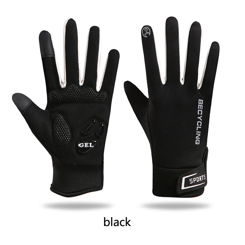 Cycling gloves, men's autumn and winter motorcycle gloves, anti slip off-road riding gloves, touch screen gloves, full finger racing gloves