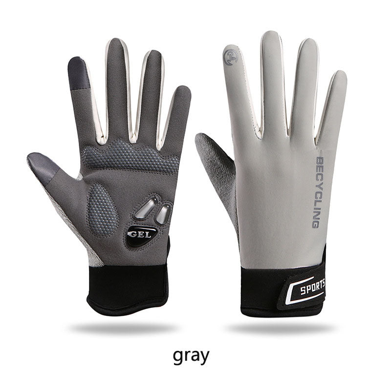 Cycling gloves, men's autumn and winter motorcycle gloves, anti slip off-road riding gloves, touch screen gloves, full finger racing gloves