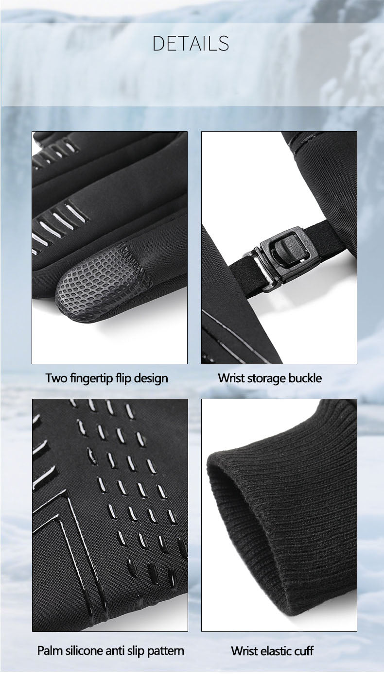 Riding gloves for bicycles, motorcycles, and long fingers, suitable for both men and women in spring, autumn, and winter, with anti slip touch screens