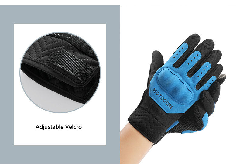 Cycling gloves, men's autumn and winter motorcycle gloves, anti slip off-road riding gloves, touch screen gloves, full finger racing gloves