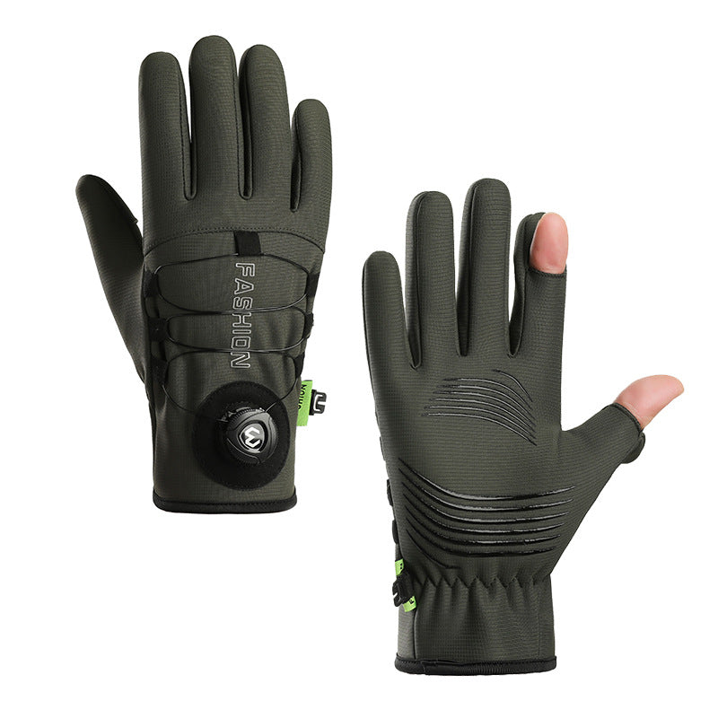 Men's Winter Cycling Gloves - Waterproof, Warm, Fleece-Lined, Touchscreen-Compatible, Windproof for Motorcycle, Fitness  Outdoor Activities