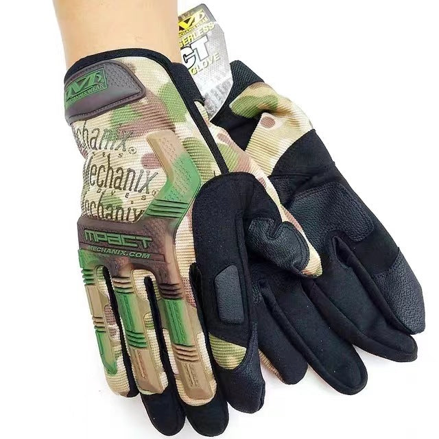 Tactical long finger gloves, outdoor cycling sports gloves, fitness gloves suitable for touch screen use, military fans, special forces, anti-slip gloves