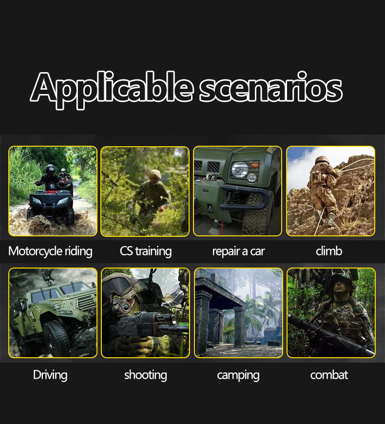 Winter Warm Tactical Gloves with Thick Velvet, Windproof and Waterproof Outdoor Sports Skiing Non slip Full Finger Riding Gloves