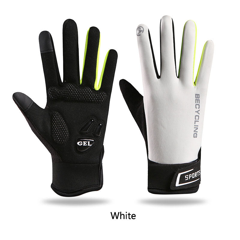 Cycling gloves, men's autumn and winter motorcycle gloves, anti slip off-road riding gloves, touch screen gloves, full finger racing gloves