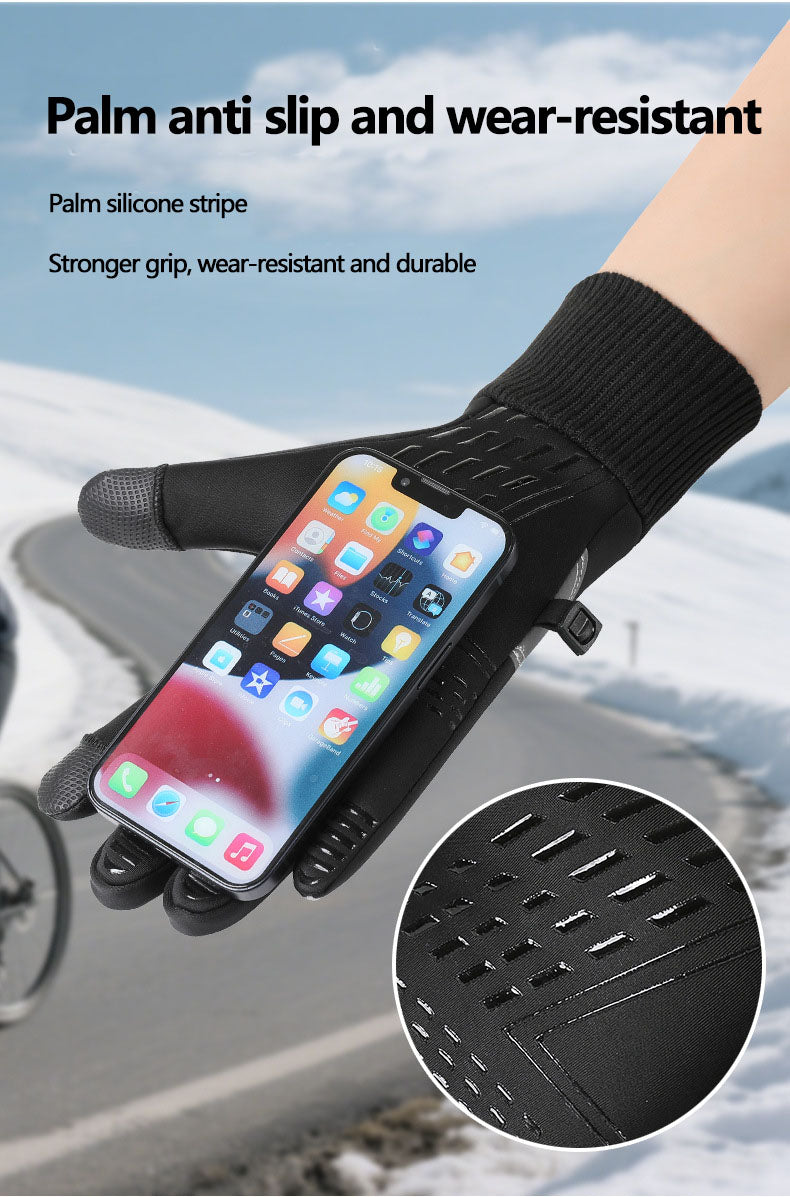 Riding gloves for bicycles, motorcycles, and long fingers, suitable for both men and women in spring, autumn, and winter, with anti slip touch screens