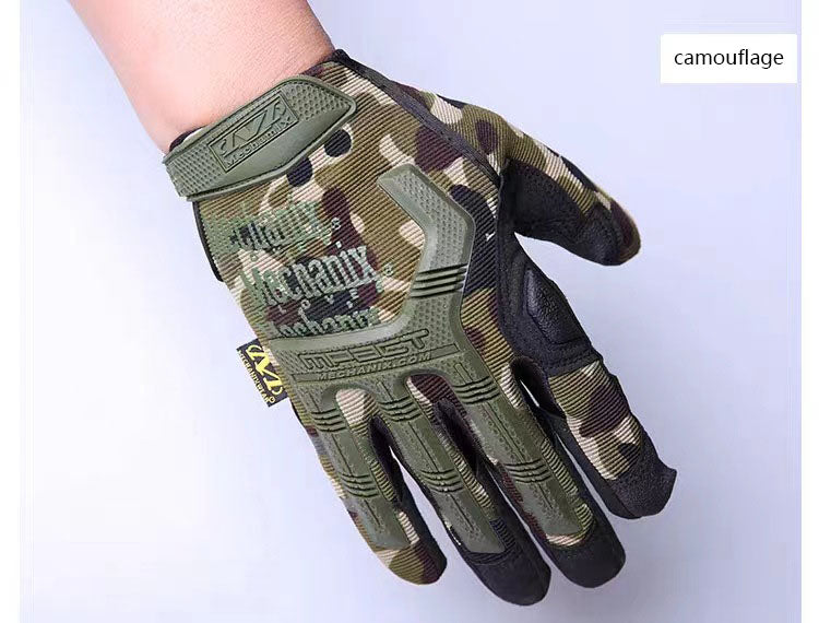Tactical long finger gloves, outdoor cycling sports gloves, fitness gloves suitable for touch screen use, military fans, special forces, anti-slip gloves