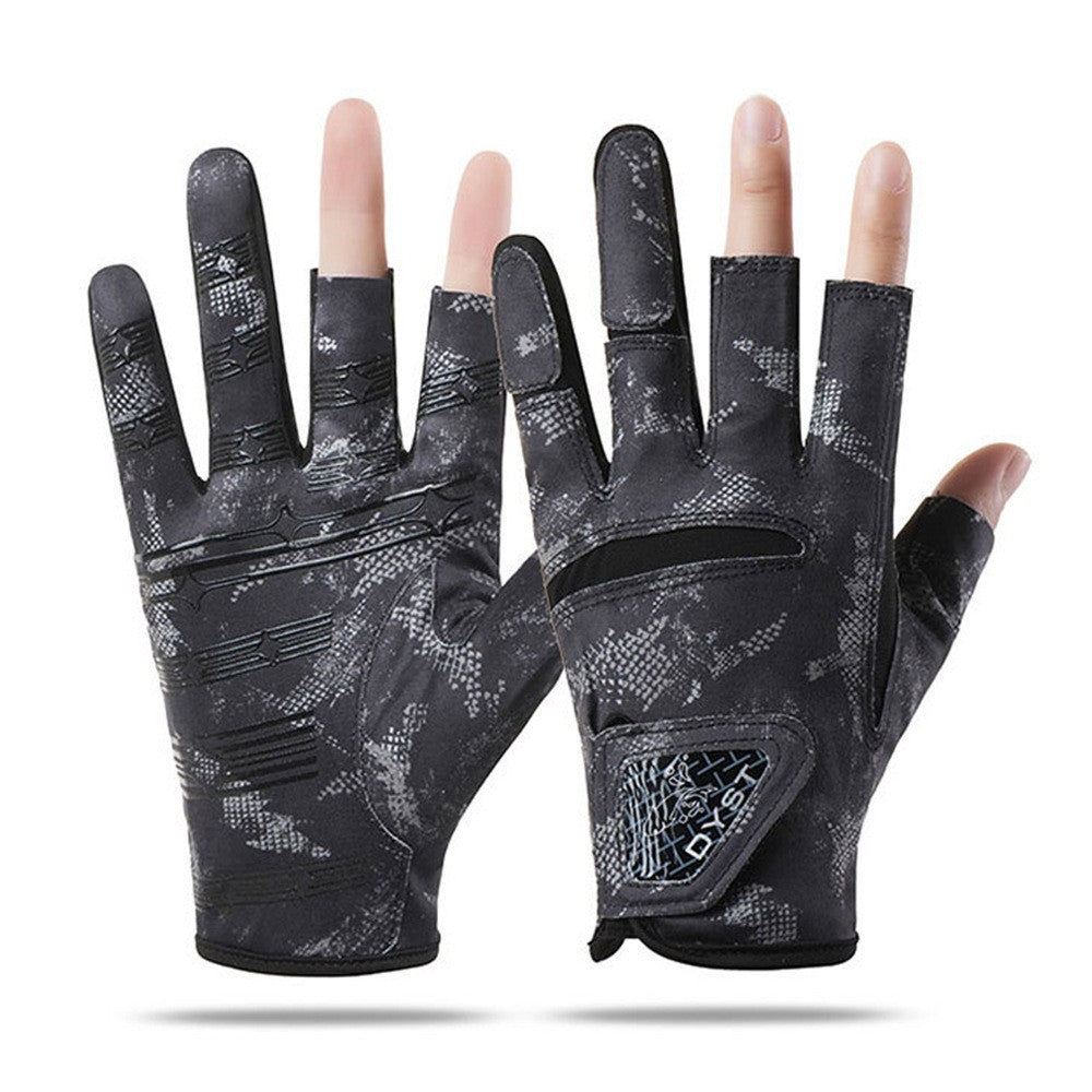 New Style Summer Fishing Gloves: Thin, Outdoor Angling-Ready, Breathable & Cool, Anti-Slip Palm, Sun-Protective & Wear-Resistant, Unisex, Three-Finger Exposed