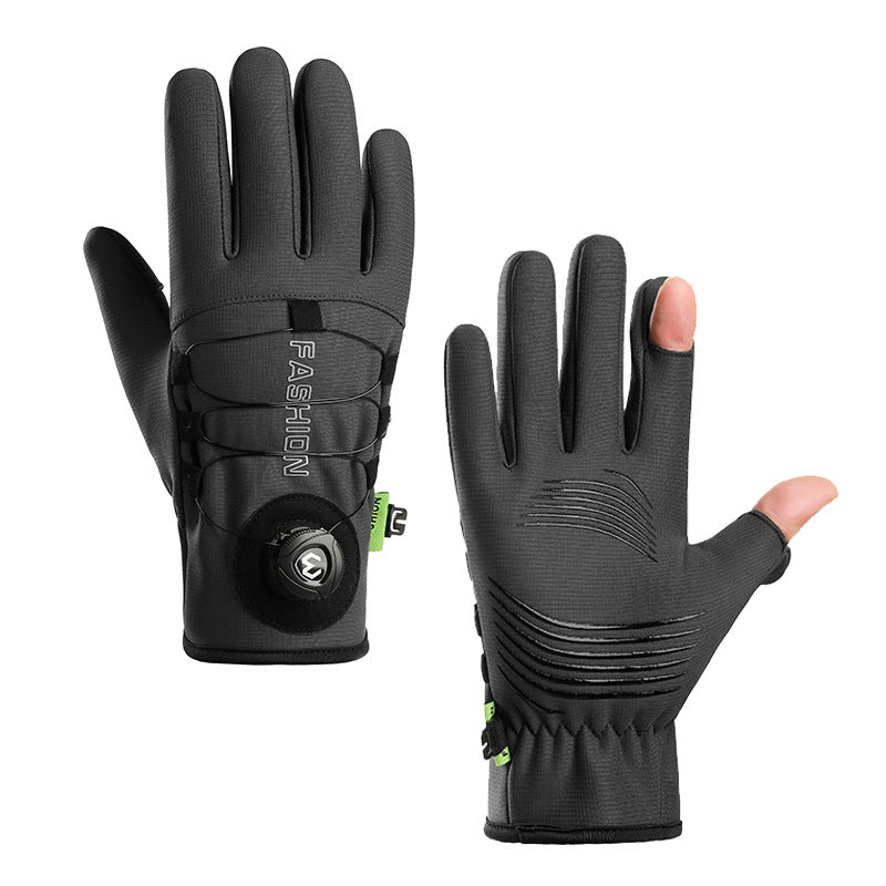 Men's Winter Cycling Gloves - Waterproof, Warm, Fleece-Lined, Touchscreen-Compatible, Windproof for Motorcycle, Fitness  Outdoor Activities