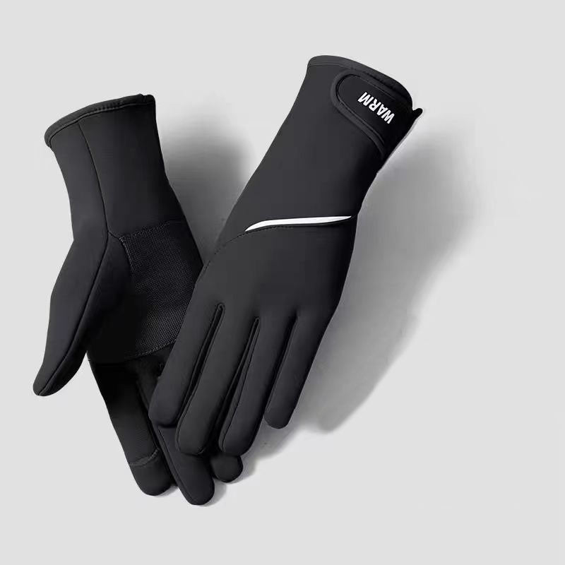 Winter warm gloves for women cycling, windproof touch screen, anti slip, shaping and slimming, thin and fluffy glove