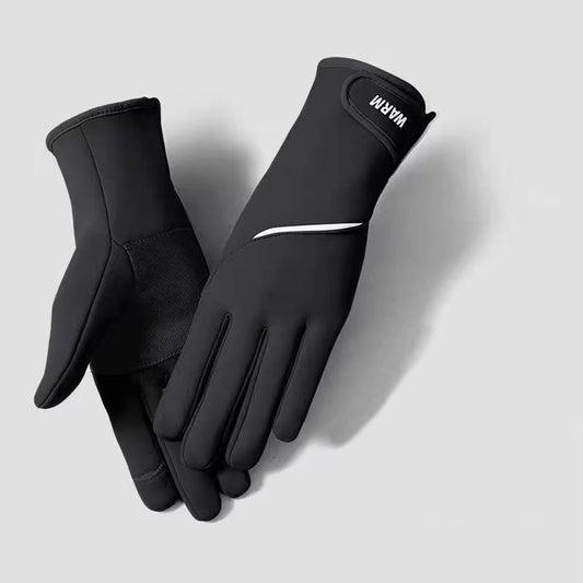 Winter warm gloves for women cycling, windproof touch screen, anti slip, shaping and slimming, thin and fluffy glove