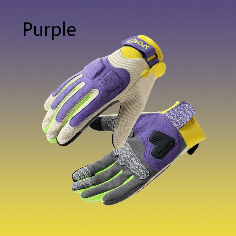 Riding macaron motorcycle gloves, summer men's sun protection, female knight's contrasting color, thin anti slip and wear-resistant motorcycle gloves