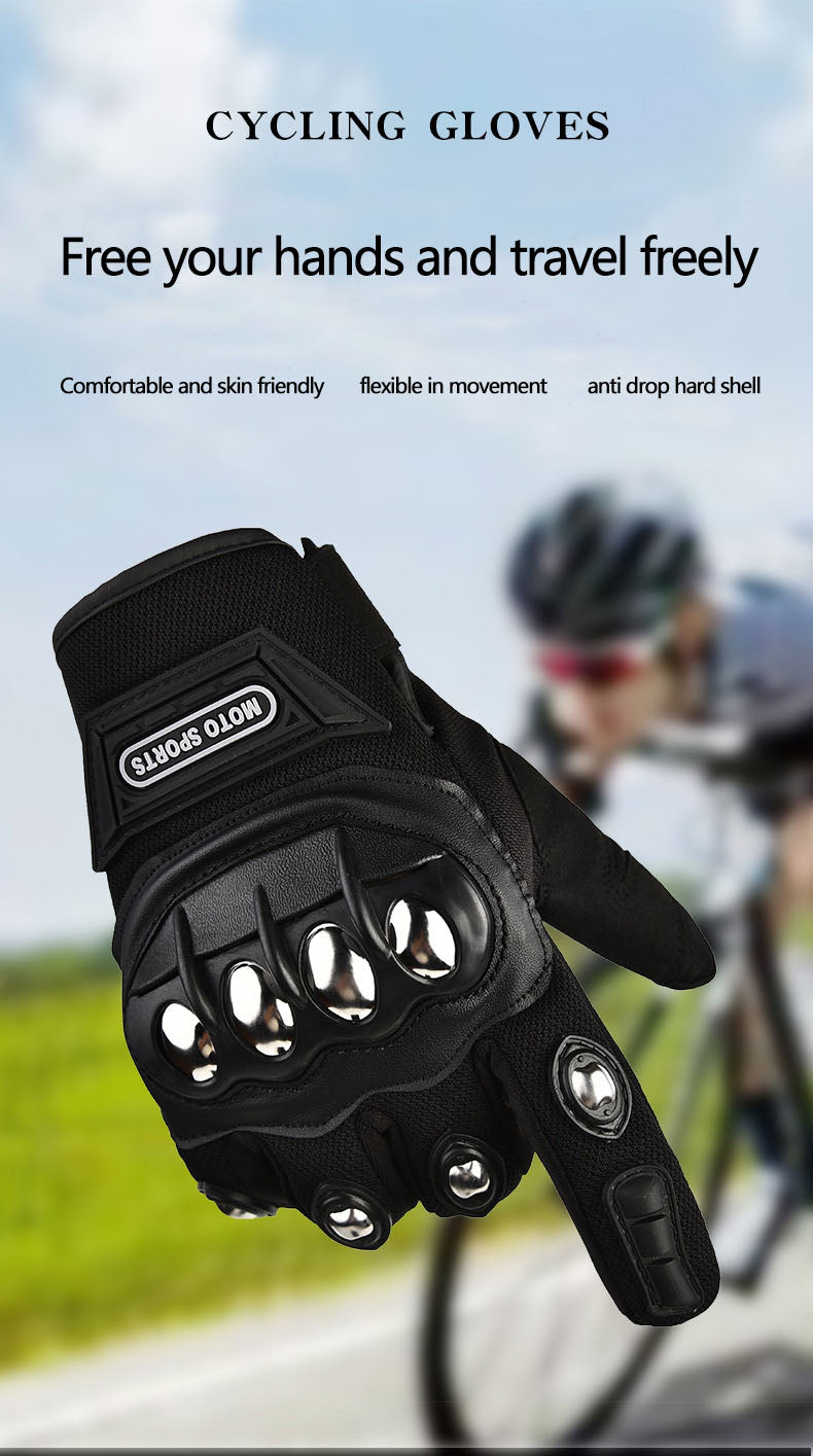 Hard shell long finger short sports gloves for men and women, outdoor cycling, motorcycle, off-road fitness, sports tactical gloves