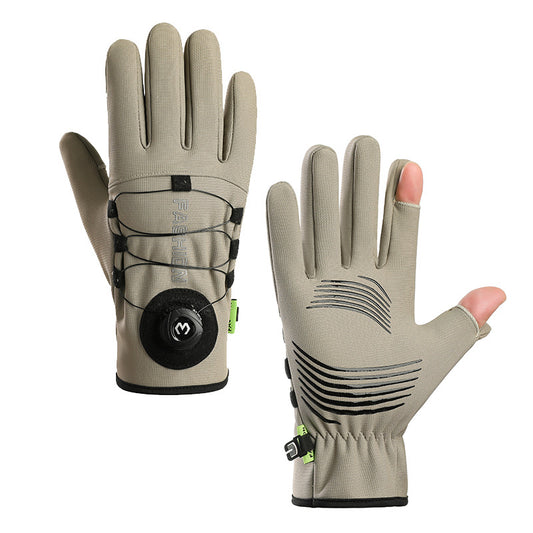 Men's Winter Cycling Gloves - Waterproof, Warm, Fleece-Lined, Touchscreen-Compatible, Windproof for Motorcycle, Fitness  Outdoor Activities