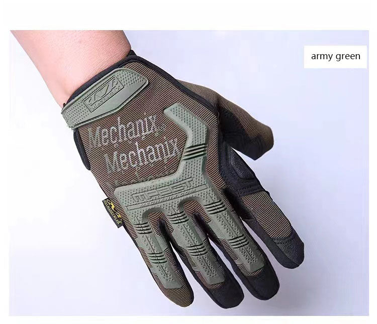 Tactical long finger gloves, outdoor cycling sports gloves, fitness gloves suitable for touch screen use, military fans, special forces, anti-slip gloves