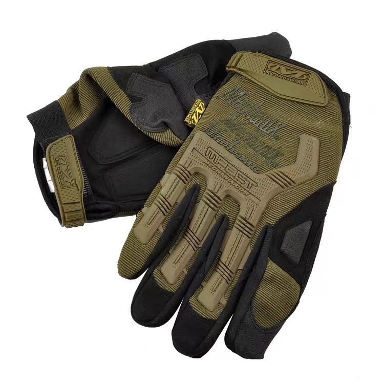 Tactical long finger gloves, outdoor cycling sports gloves, fitness gloves suitable for touch screen use, military fans, special forces, anti-slip gloves