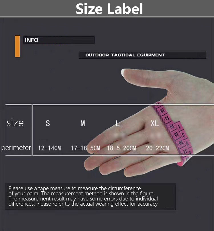 Tactical long finger gloves, outdoor cycling sports gloves, fitness gloves suitable for touch screen use, military fans, special forces, anti-slip gloves