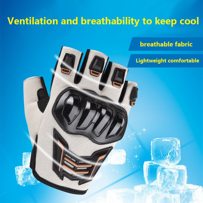 Bike Gloves for Men Women with Anti-Slip Shock-Absorbing Pad, Light Weight Half-Finger Cycling Gloves