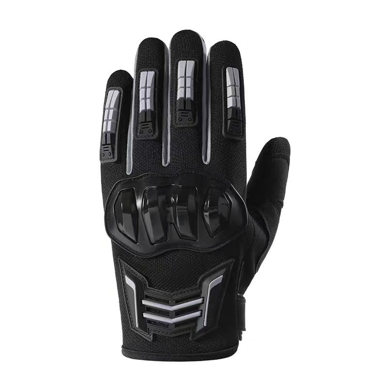 Riding gloves, outdoor sports training, hiking, breathable motorcycle protection, full finger anti-skid touch screen, wear-resistant and shock-absorbing