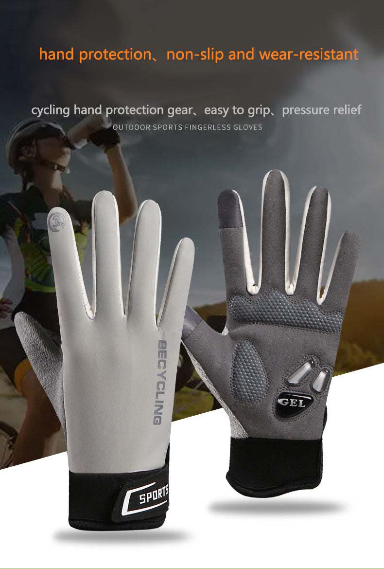 Cycling gloves, men's autumn and winter motorcycle gloves, anti slip off-road riding gloves, touch screen gloves, full finger racing gloves