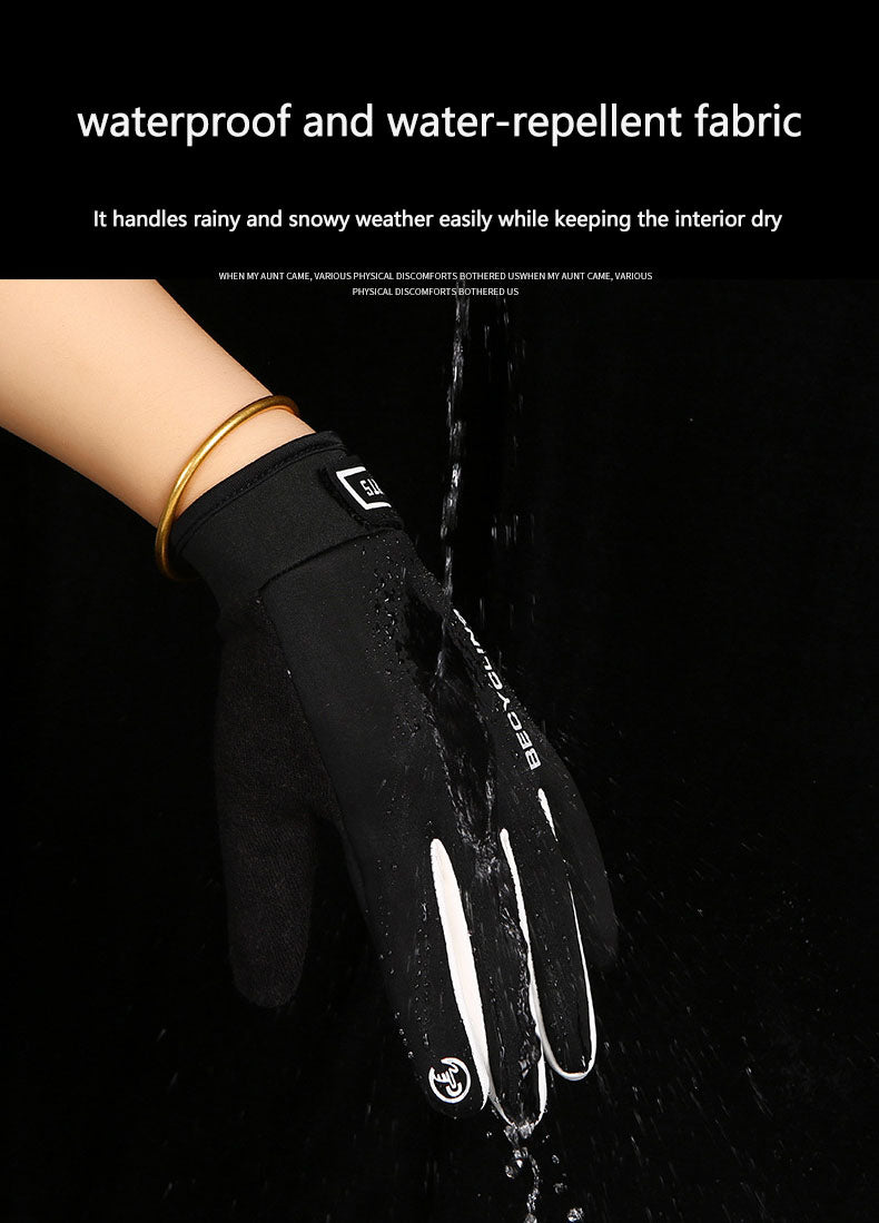 Cycling gloves, men's autumn and winter motorcycle gloves, anti slip off-road riding gloves, touch screen gloves, full finger racing gloves
