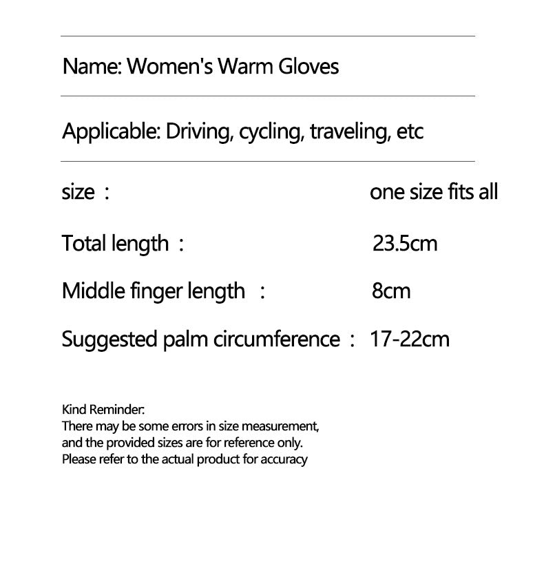 Winter warm gloves for women cycling, windproof touch screen, anti slip, shaping and slimming, thin and fluffy glove