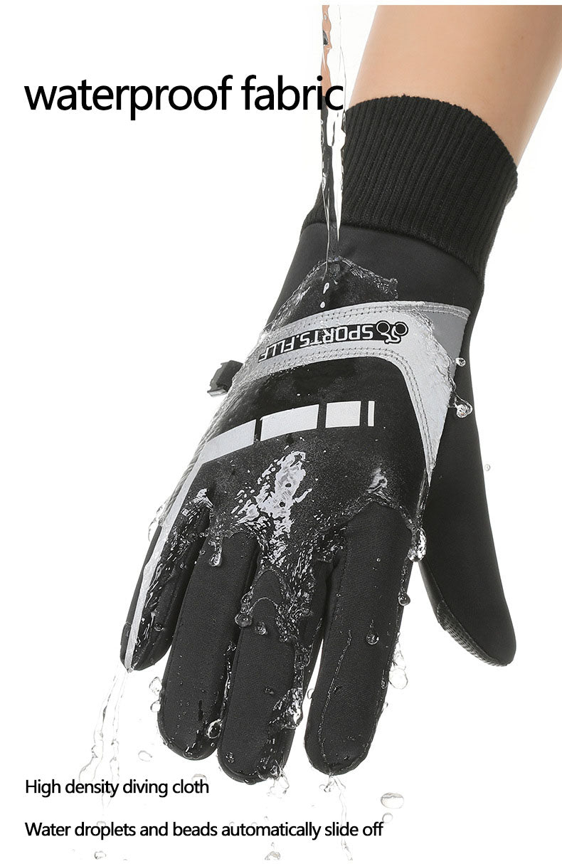 Riding gloves for bicycles, motorcycles, and long fingers, suitable for both men and women in spring, autumn, and winter, with anti slip touch screens