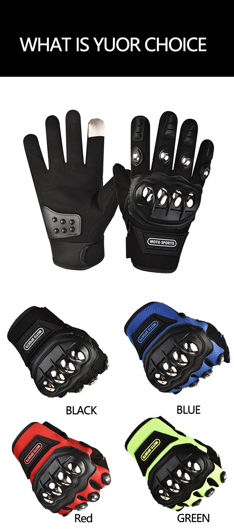 Hard shell long finger short sports gloves for men and women, outdoor cycling, motorcycle, off-road fitness, sports tactical gloves