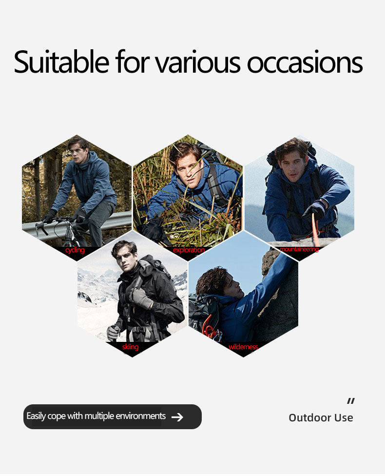 Ski gloves for couples cycling in autumn and winter, warm and touch screen sports, cold proof, and thick cotton gloves with fleece added