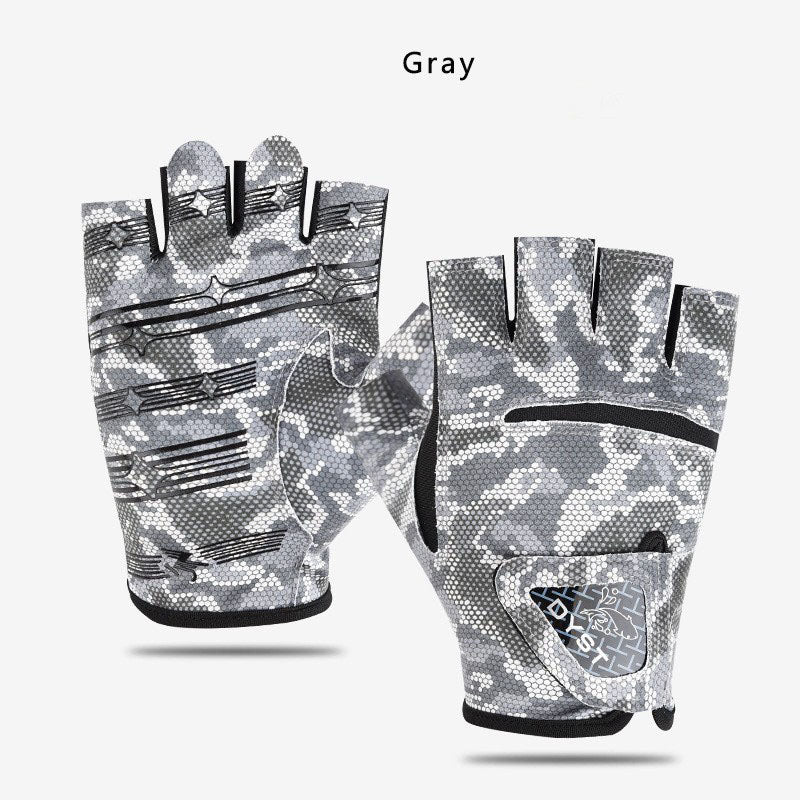 New Style Summer Fishing Gloves: Thin, Outdoor Angling-Ready, Breathable & Cool, Anti-Slip Palm, Sun-Protective & Wear-Resistant, Unisex, Three-Finger Exposed