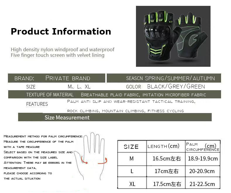 Bike Gloves for Men Women with Anti-Slip Shock-Absorbing Pad, Light Weight Half-Finger Cycling Gloves