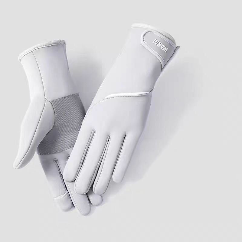 Winter warm gloves for women cycling, windproof touch screen, anti slip, shaping and slimming, thin and fluffy glove