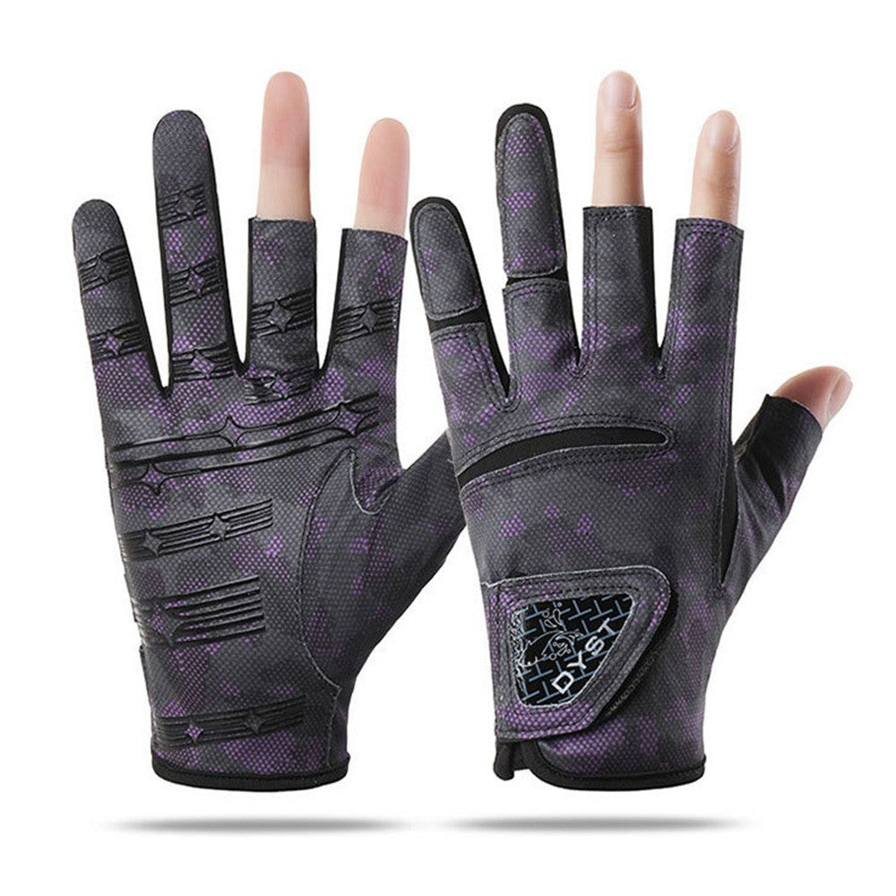 New Style Summer Fishing Gloves: Thin, Outdoor Angling-Ready, Breathable & Cool, Anti-Slip Palm, Sun-Protective & Wear-Resistant, Unisex, Three-Finger Exposed