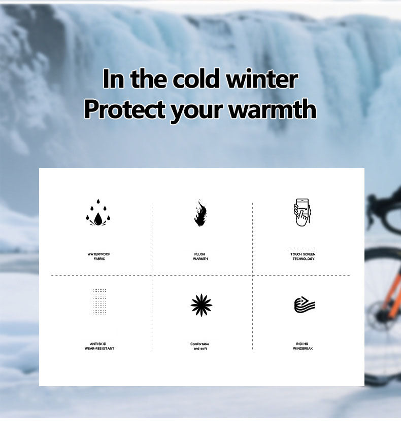 Riding gloves for bicycles, motorcycles, and long fingers, suitable for both men and women in spring, autumn, and winter, with anti slip touch screens