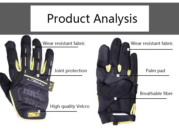 Tactical long finger gloves, outdoor cycling sports gloves, fitness gloves suitable for touch screen use, military fans, special forces, anti-slip gloves