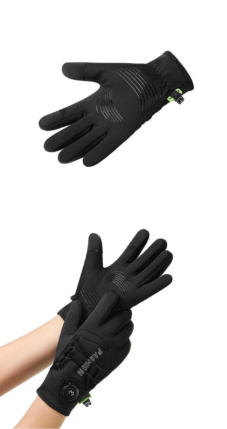 Men's Winter Cycling Gloves - Waterproof, Warm, Fleece-Lined, Touchscreen-Compatible, Windproof for Motorcycle, Fitness  Outdoor Activities