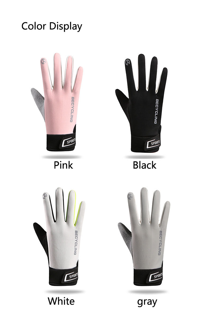 Cycling gloves, men's autumn and winter motorcycle gloves, anti slip off-road riding gloves, touch screen gloves, full finger racing gloves