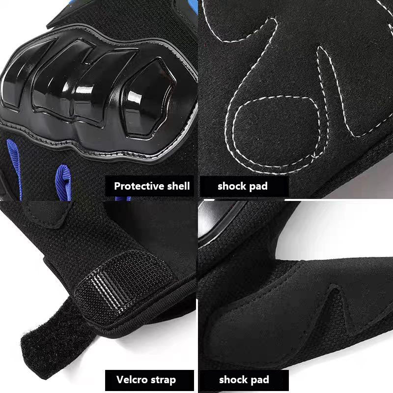 Riding gloves, outdoor sports training, hiking, breathable motorcycle protection, full finger anti-skid touch screen, wear-resistant and shock-absorbing